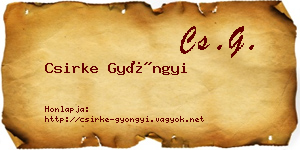 Csirke Gyöngyi névjegykártya